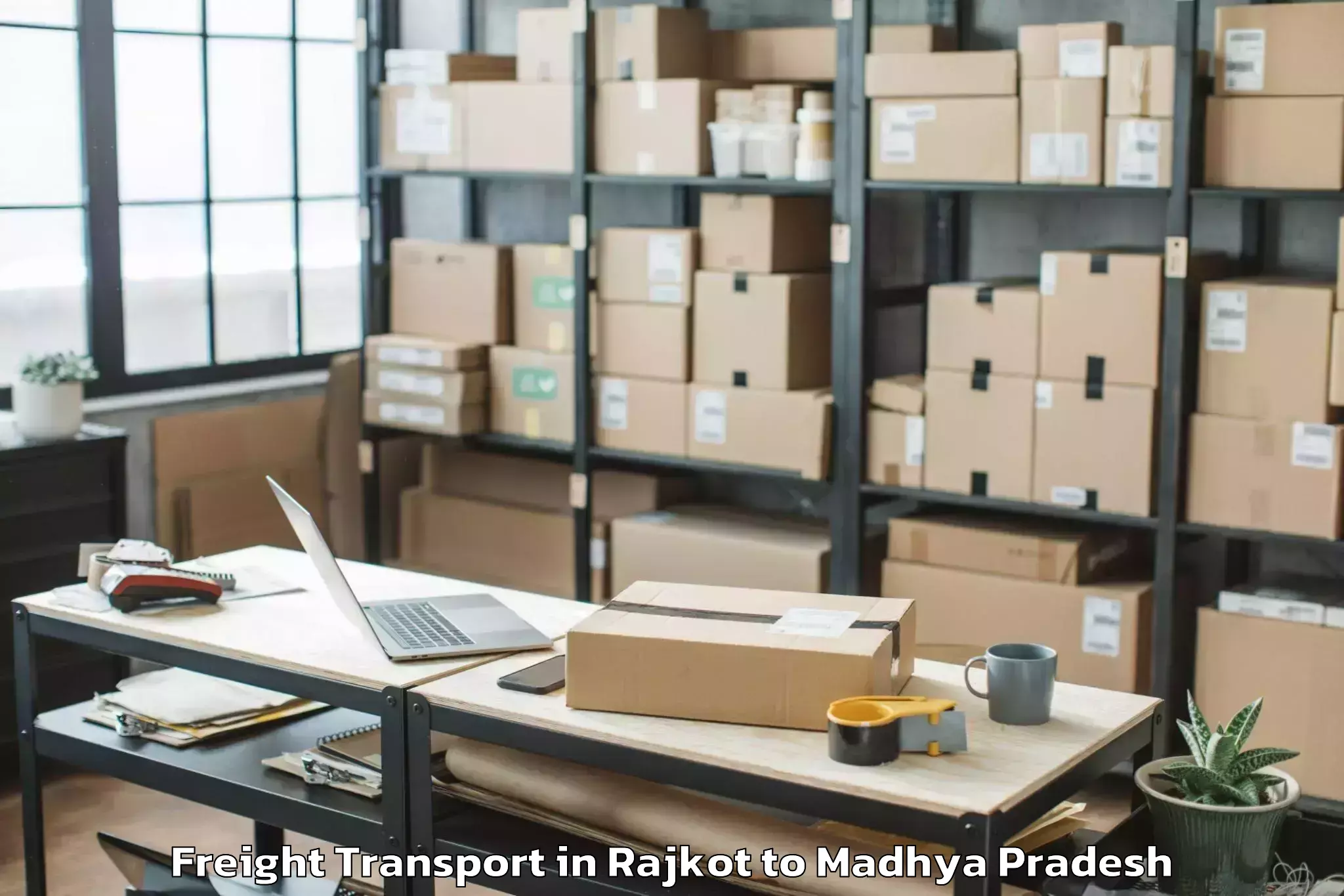 Get Rajkot to Orchha Freight Transport